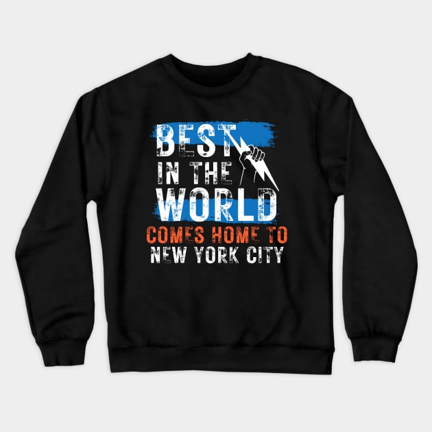 BEST IN THE WORLD COMES HOME TO NEW YORK CITY CM PUNK WWE Crewneck Sweatshirt by Suga Collection